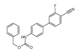 benzyl N-[4-(4-cyano-3-fluorophenyl)phenyl]carbamate结构式