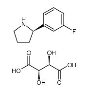 (R)-2-(3-氟苯基)吡咯烷-L-酒石酸盐结构式