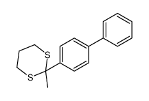 2-methyl-2-(4-phenylphenyl)-1,3-dithiane结构式