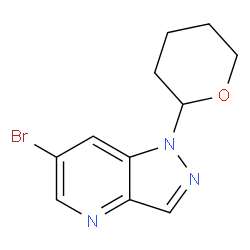 6-溴-1-(四氢-2H-吡喃-2-基)-1H-吡唑并[4,3-b]吡啶结构式