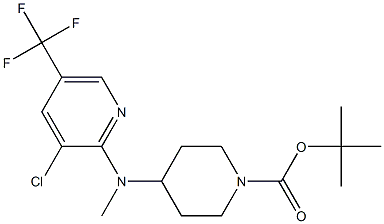 4-[(3-Chloro-5-trifluoroMethyl-pyridin-2-yl)-Methyl-aMino]-piperidine-1-carboxylic acid tert-butyl ester Structure