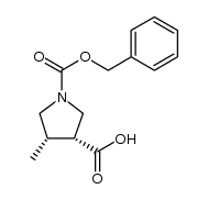 (3R,4S)-1-Cbz-4-甲基吡咯烷-3-甲酸结构式
