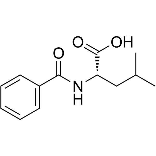 benzoyl-l-leucine Structure
