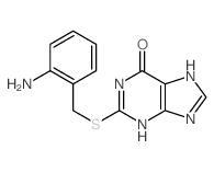 6H-Purin-6-one,2-[[(2-aminophenyl)methyl]thio]-1,9-dihydro-结构式