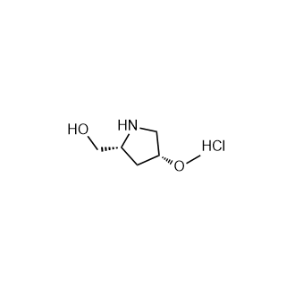 ((2R,4R)-4-甲氧基吡咯烷-2-基)甲醇盐酸盐结构式