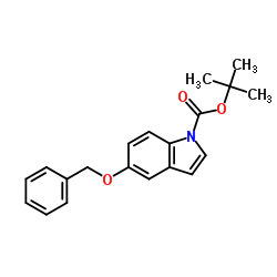 5-(苄氧基)-1H-吲哚-1-羧酸叔丁酯结构式