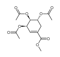 (1R,2S,3R)-5-(methoxycarbonyl)cyclohex-4-ene-1,2,3-triyl triacetate结构式