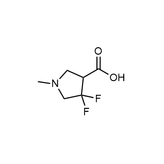 4,4-二氟-1-甲基吡咯烷-3-羧酸结构式