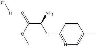(S)-Methyl 2-amino-3-(5-methylpyridin-2-yl)propanoate hydrochloride Structure