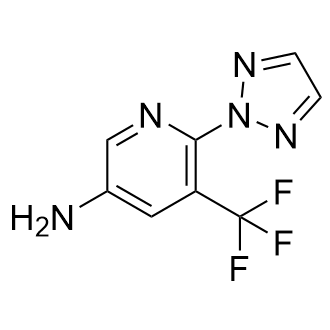6-(2H-1,2,3-三唑-2-基)-5-(三氟甲基)吡啶-3-胺结构式