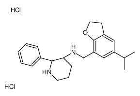 (2S,3S)-2-phenyl-N-[(5-propan-2-yl-2,3-dihydro-1-benzofuran-7-yl)methyl]piperidin-3-amine,dihydrochloride结构式