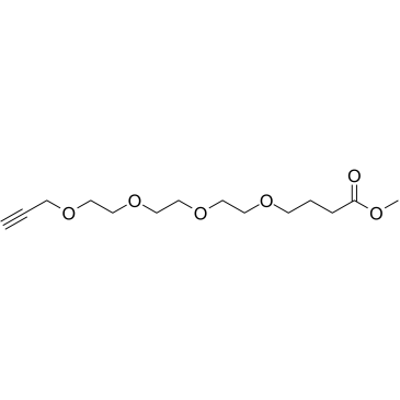 Propargyl-PEG4-CH2-methyl ester结构式