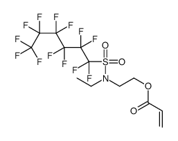 2-[乙基[(十三氟己基)磺酰基]氨基]乙基-2-丙烯酸酯结构式