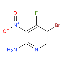 5-溴-4-氟-3-硝基吡啶-2-胺结构式