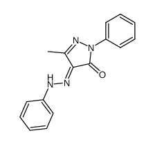 5-methyl-2-phenyl-2H-pyrazole-3,4-dione 4-phenylhydrazone Structure