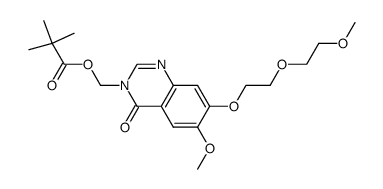 6-methoxy-7-(2-(2-methoxyethoxy)ethoxy)-3-((pivaloyloxy)methyl)-3,4-dihydroquinazolin-4-one结构式