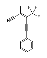 2-methyl-5-phenyl-3-(trifluoromethyl)pent-2-en-4-ynenitrile Structure