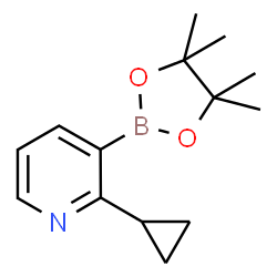 2-环丙基-3-(4,4,5,5-四甲基-1,3,2-二氧硼杂环戊烷-2-基)吡啶结构式