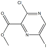 3-Chloro-6-iodo-pyrazine-2-carboxylic acid methyl ester结构式