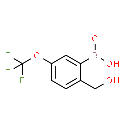 2-(Hydroxymethyl)-5-(trifluoromethoxy)phenylboronic acid Structure