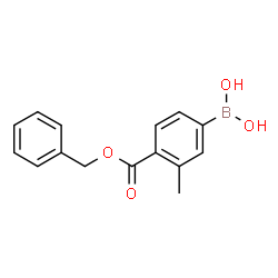 4-(Benzyloxycarbonyl)-3-methylphenylboronic acid结构式