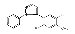 5-(5-氯-2-羟基-4-甲基苯基)-1-苯基吡唑结构式