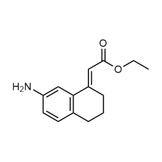 2-(7-氨基-3,4-二氢萘-1(2H)-亚乙基)乙酸乙酯结构式