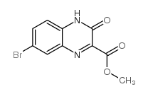 7-溴-3-氧代-3,4-二氢喹噁啉-2-羧酸甲酯结构式