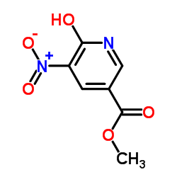 6-羟基-5-硝基吡啶-3-甲酸甲酯结构式