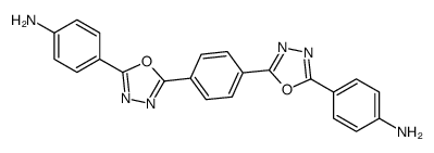 4-[5-[4-[5-(4-aminophenyl)-1,3,4-oxadiazol-2-yl]phenyl]-1,3,4-oxadiazol-2-yl]aniline结构式