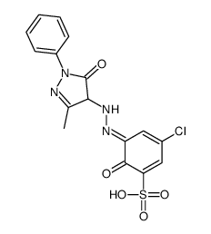 5-chloro-3-[(4,5-dihydro-3-methyl-5-oxo-1-phenyl-1H-pyrazol-4-yl)azo]-2-hydroxybenzenesulphonic acid Structure