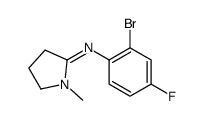 N-(2-bromo-4-fluorophenyl)-1-methylpyrrolidin-2-imine Structure