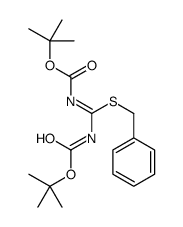 2-苄基-1,3-双(叔丁氧羰基)-2-异硫脲结构式