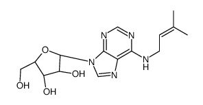 6-(γ,γ-二甲基烯丙基氨基)嘌呤核糖苷半水合物结构式