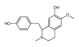 1α-(4-Hydroxybenzyl)-2-methyl-1,2,3,4-tetrahydro-6-methoxyisoquinoline-7-ol结构式