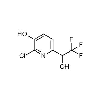 2-氯-6-(2,2,2-三氟-1-羟乙基)吡啶-3-醇结构式