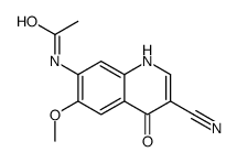N-(3-氰基-1,4-二氢-6-甲氧基-4-氧代-7-喹啉)-乙酰胺结构式