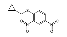 1-(cyclopropylmethylsulfanyl)-2,4-dinitrobenzene结构式