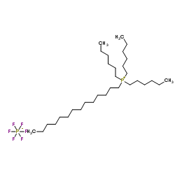 六氟磷酸三己基(十四烷基)膦结构式