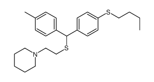 1-[2-[(4-butylsulfanylphenyl)-(4-methylphenyl)methyl]sulfanylethyl]piperidine Structure