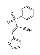 3-(furan-2-yl)-2-(phenylsulfonyl)acrylonitrile结构式