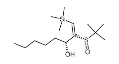 (SS,R)-(E)-2-(tert-butylsulfinyl)-1-trimethylsilyl-1-octen-3-ol结构式
