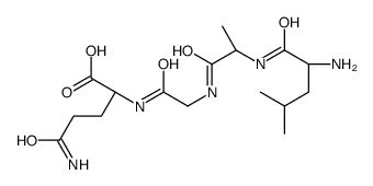 (2S)-5-amino-2-[[2-[[(2S)-2-[[(2S)-2-amino-4-methylpentanoyl]amino]propanoyl]amino]acetyl]amino]-5-oxopentanoic acid Structure