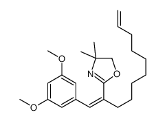 2-[(1E)-1-(3,5-dimethoxyphenyl)undeca-1,10-dien-2-yl]-4,4-dimethyl-5H-1,3-oxazole结构式