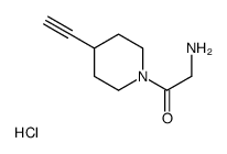 2-Amino-1-(4-ethynylpiperidin-1-yl)ethanone hydrochloride Structure