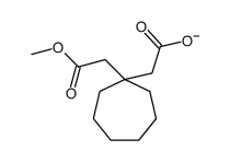 2-[1-(2-methoxy-2-oxoethyl)cycloheptyl]acetate Structure