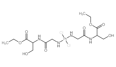 Platinum,dichlorobis(ethyl N-glycyl-L-serinate-NN)-, (SP-4-2)- (9CI)结构式