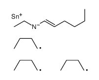 N-ethyl-N-tributylstannylhex-1-en-1-amine Structure