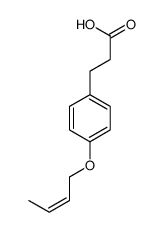3-(4-but-2-enoxyphenyl)propanoic acid结构式
