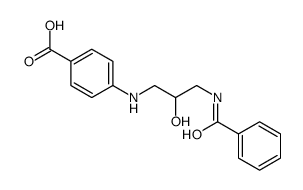 4-[(3-benzamido-2-hydroxypropyl)amino]benzoic acid结构式